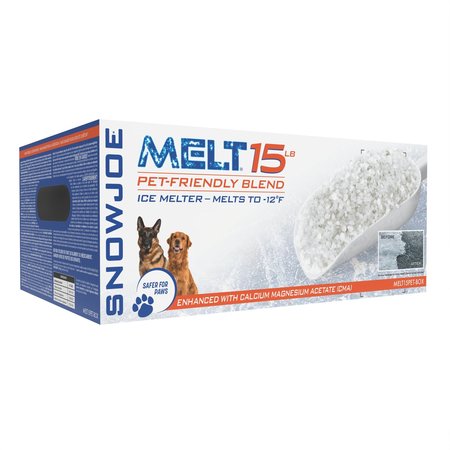 Snow Joe Pet Friendly Premium Ice Melt | 15-LBS | Safe for Paws | W/ Scoop MELT15PET-BOX